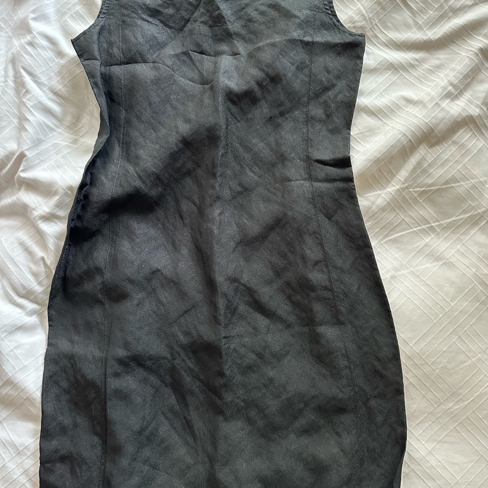 Elegant Black Shiny Sleeveless Dress